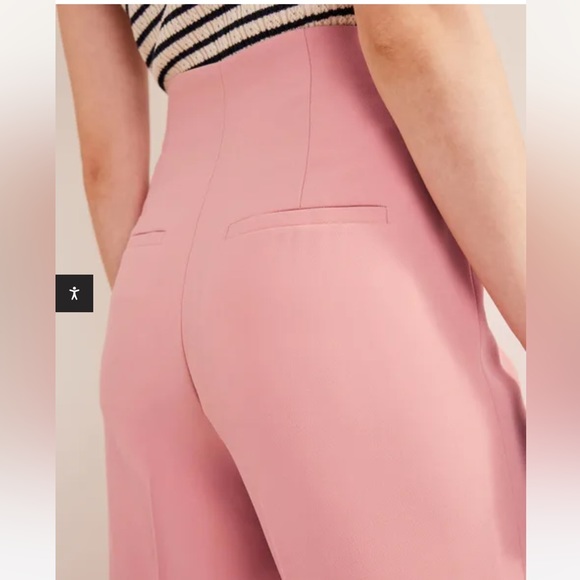 SOLD Boden Wide Leg Crepe Pant in Rose Pink - Picture 2 of 9